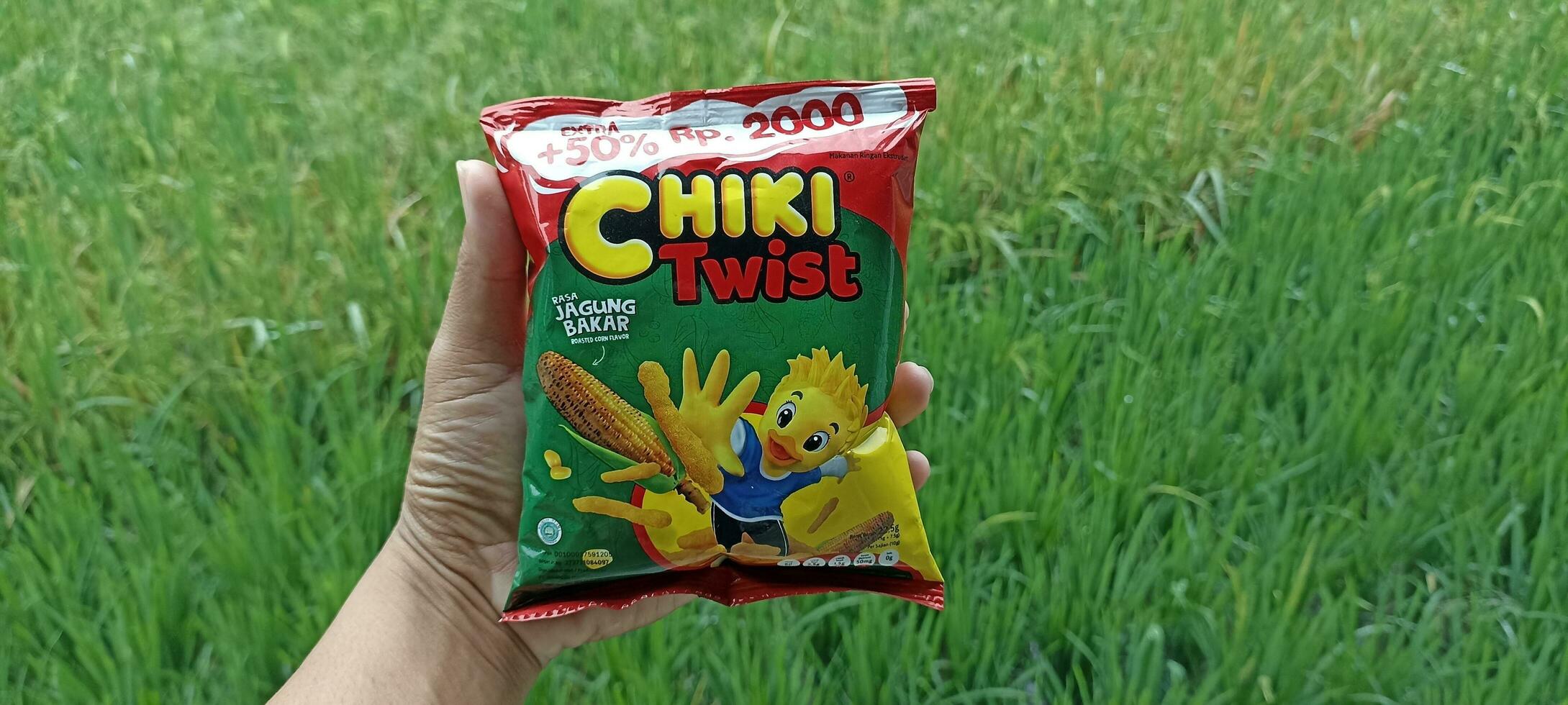 Tulungagung, East Java, Indonesia, 2020 - snacks in Indonesia with the name chiki twist photo