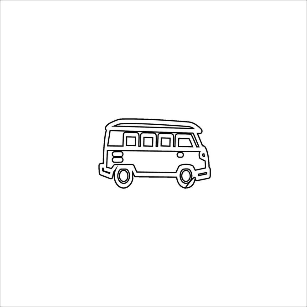 vector image of one bus
