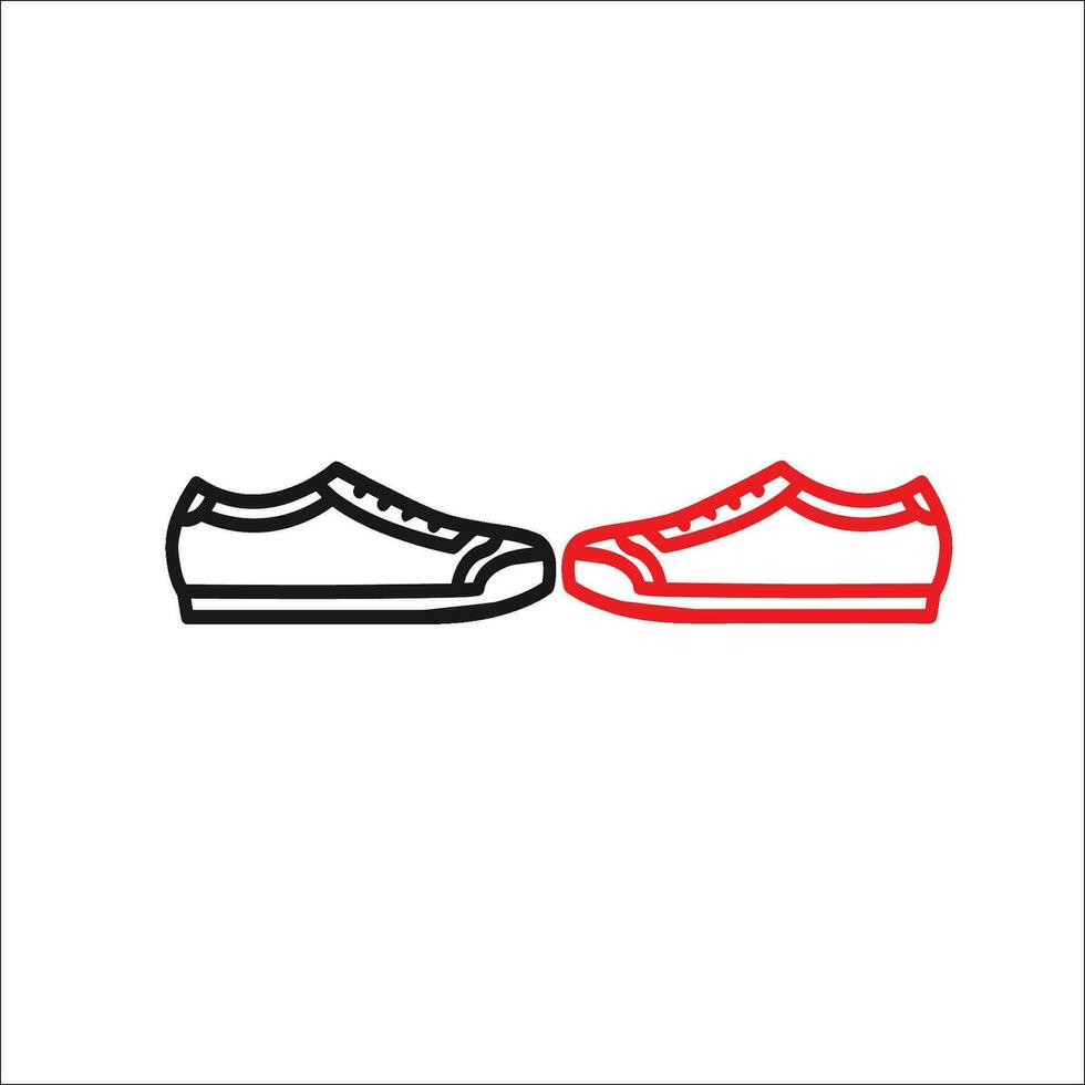 picture of shoes facing each vector