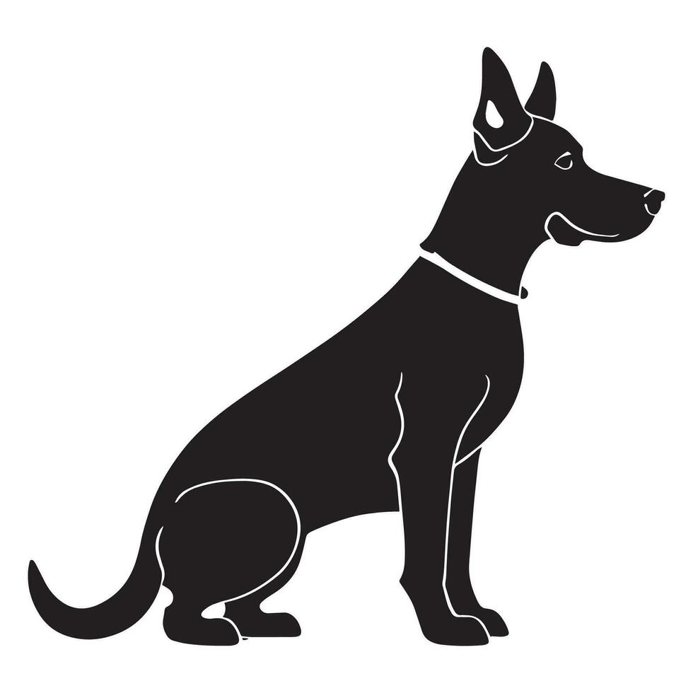 A Dog vector silhouette vector illustration