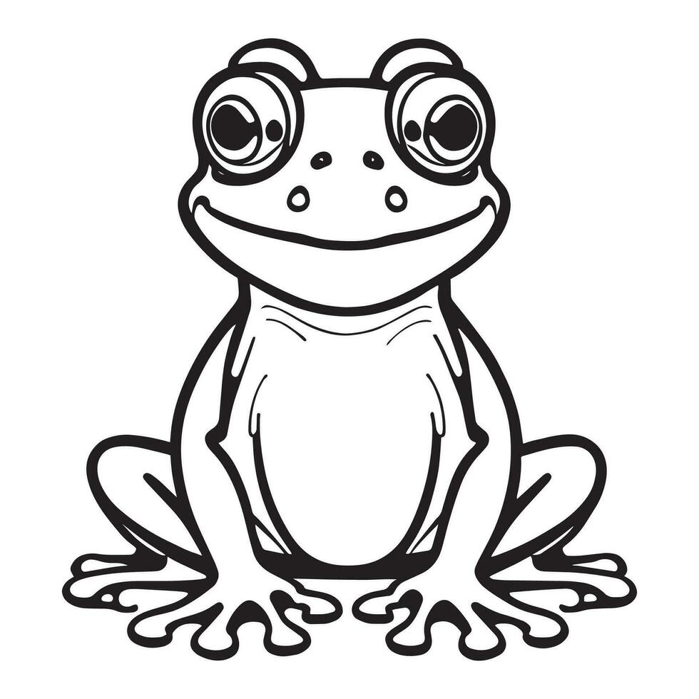 Frog Vector silhouette  illustration