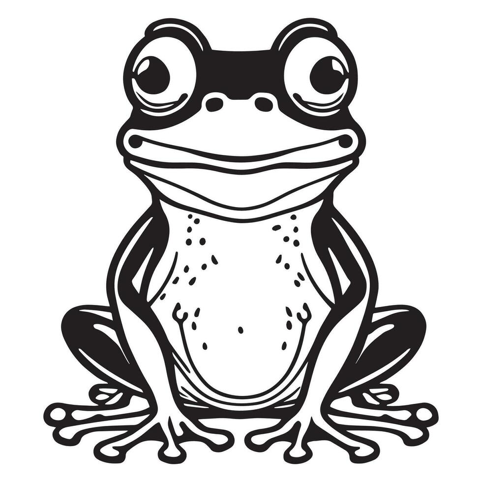 Frog Vector silhouette  illustration