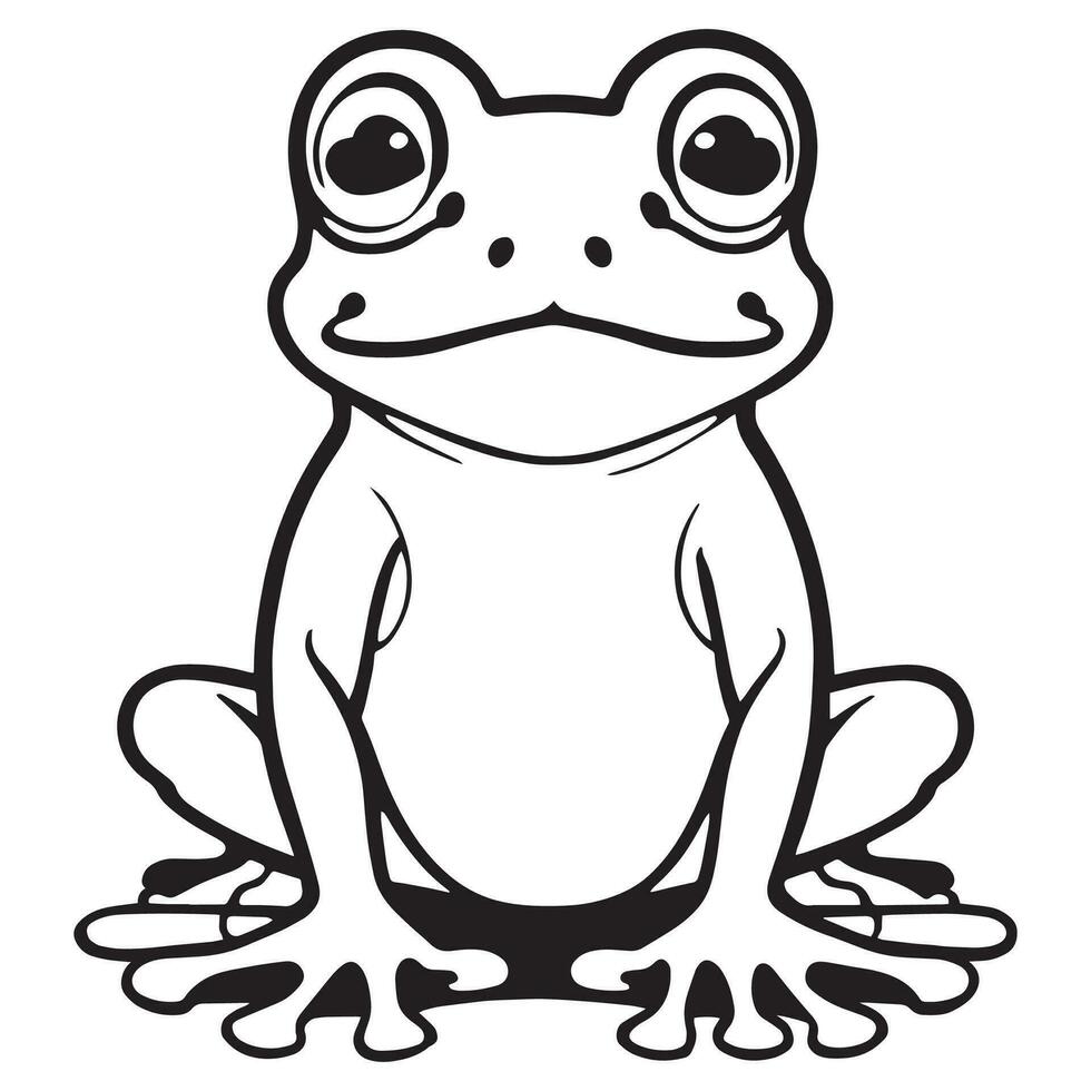 Frog Vector silhouette  illustration