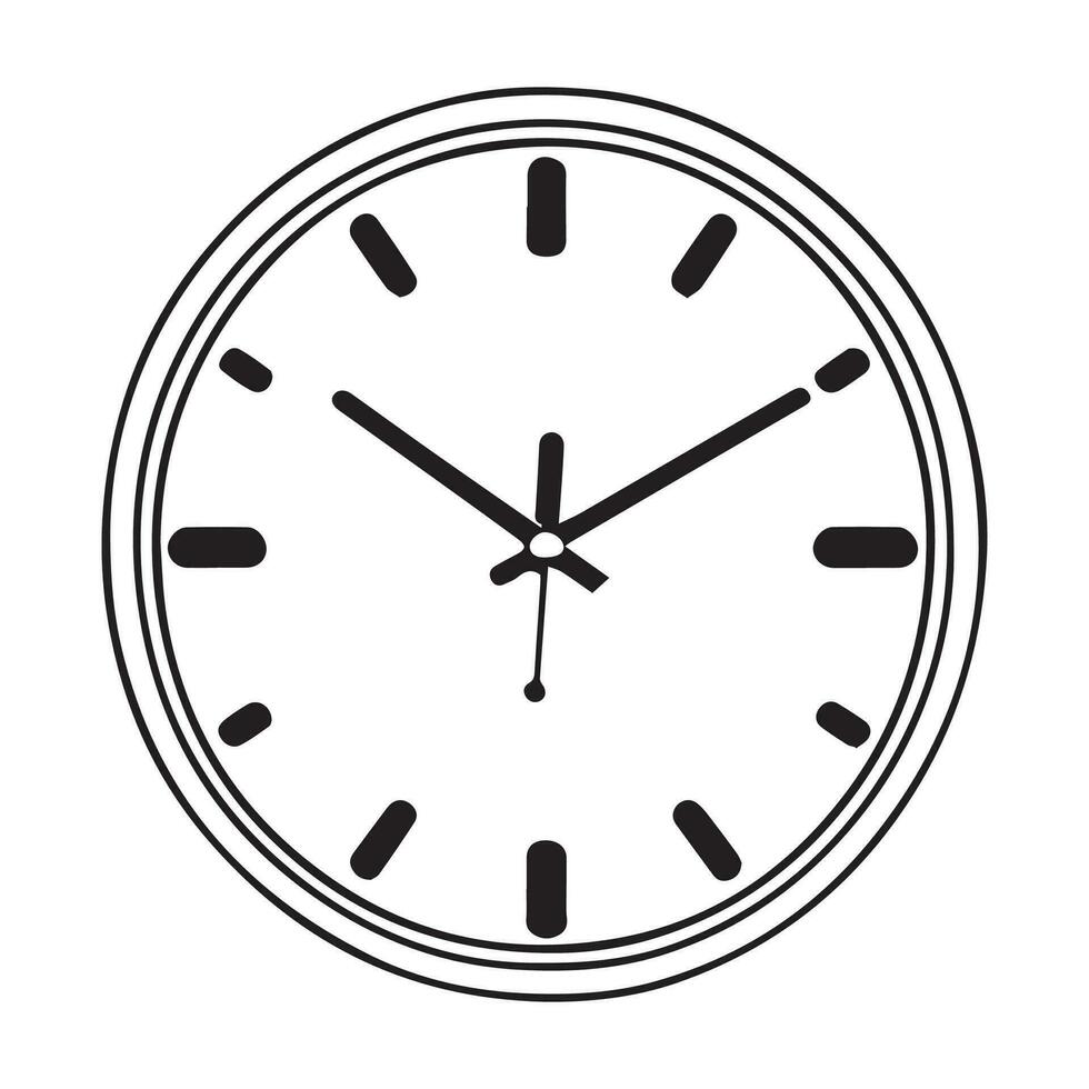 Wall Clock Vector Clipart