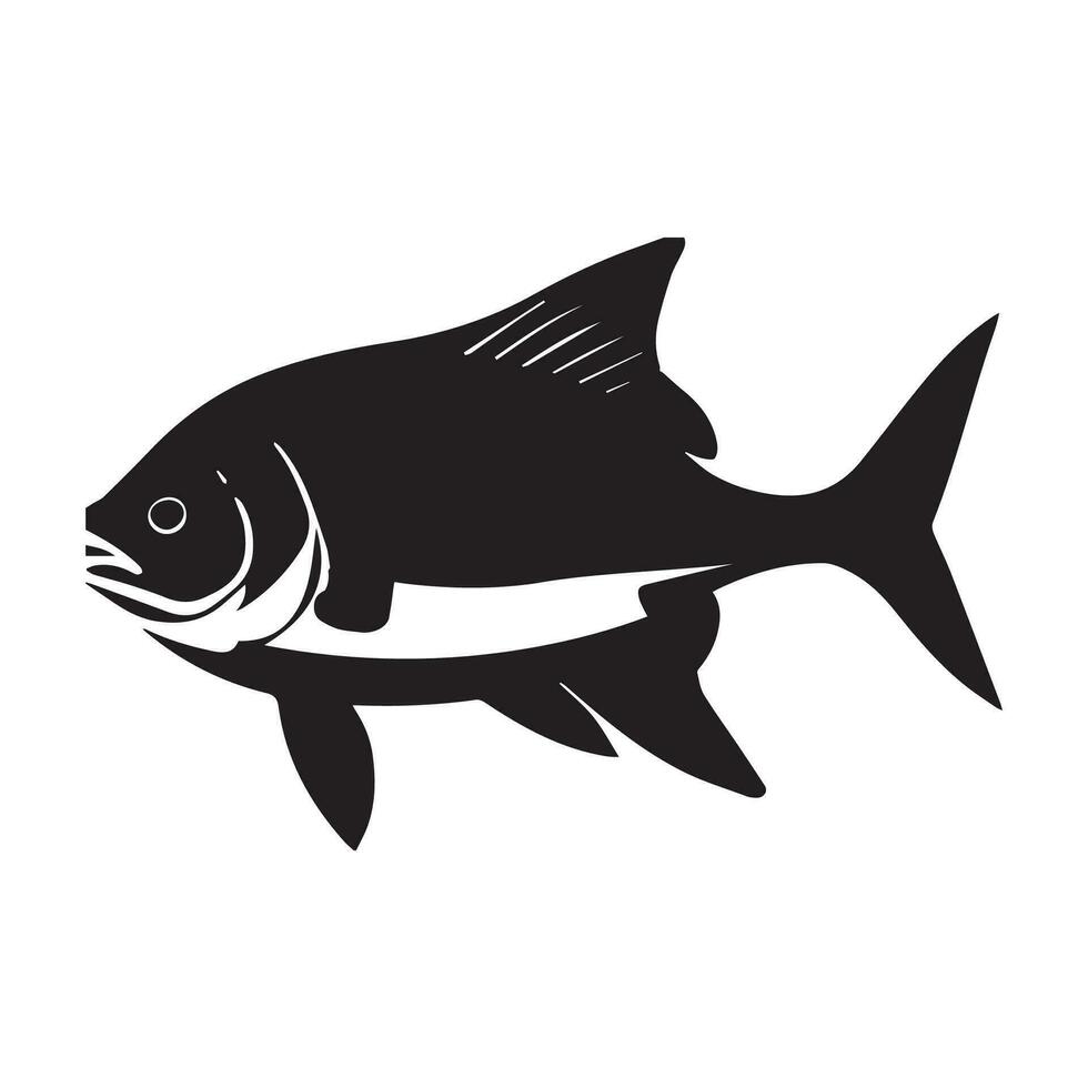 Fish Silhouette vector illustration 25751301 Vector Art at Vecteezy