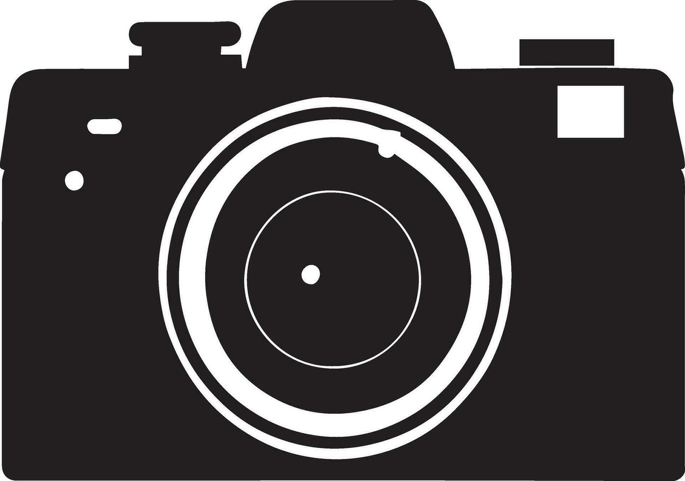 Camera vector silhouette illustration