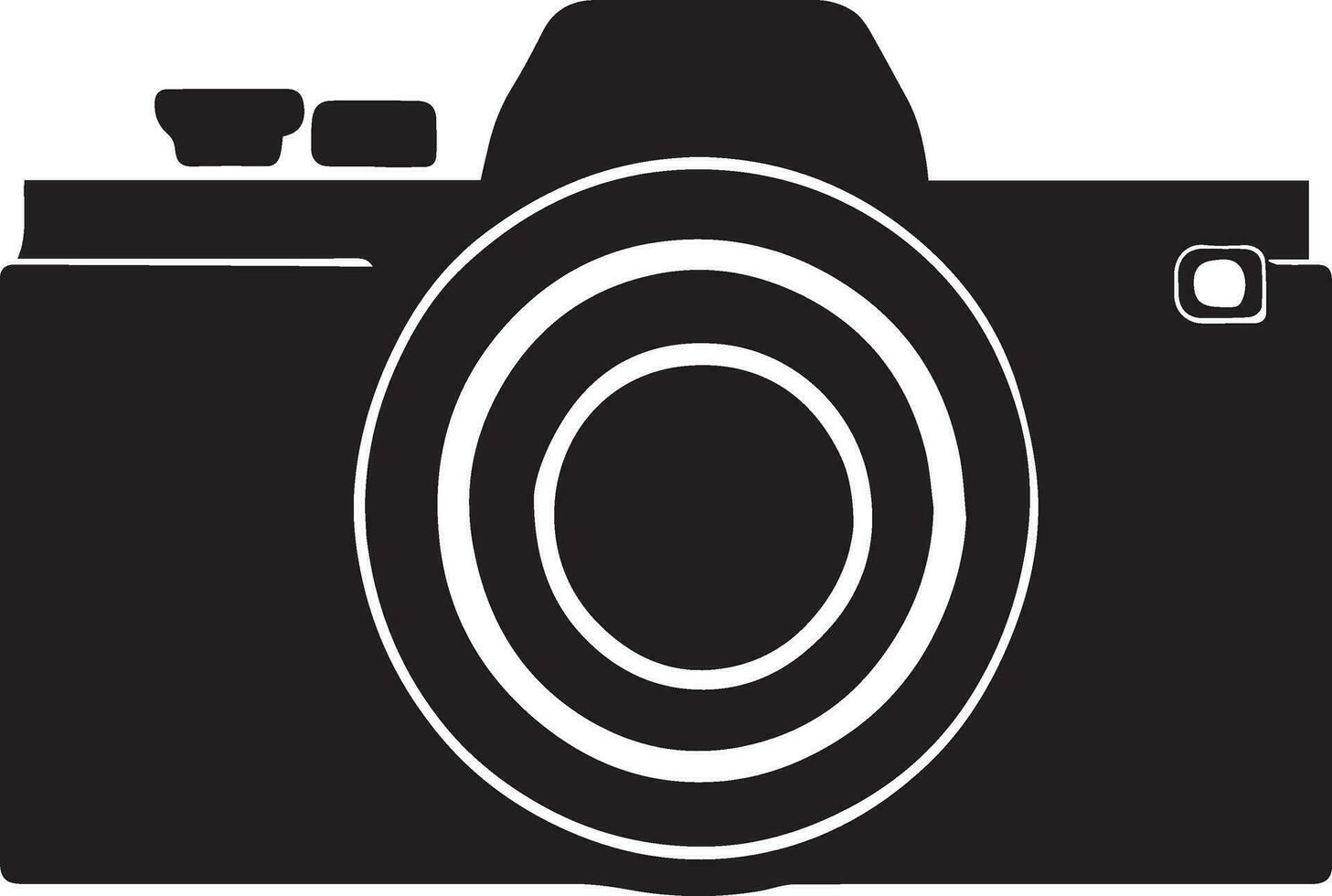 Camera vector silhouette illustration