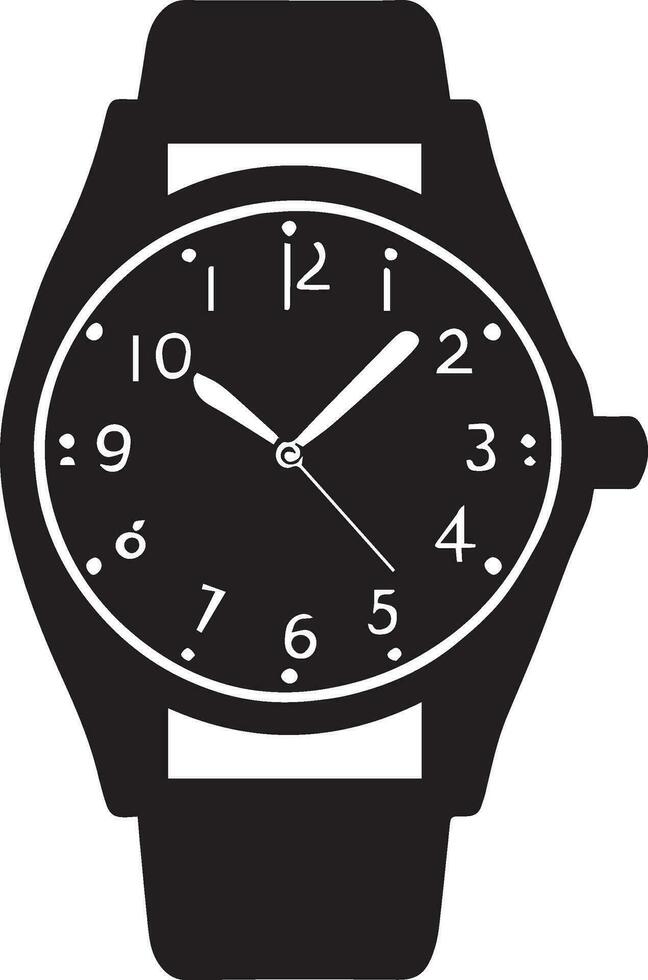 Wrist Watch vector silhouette illustration