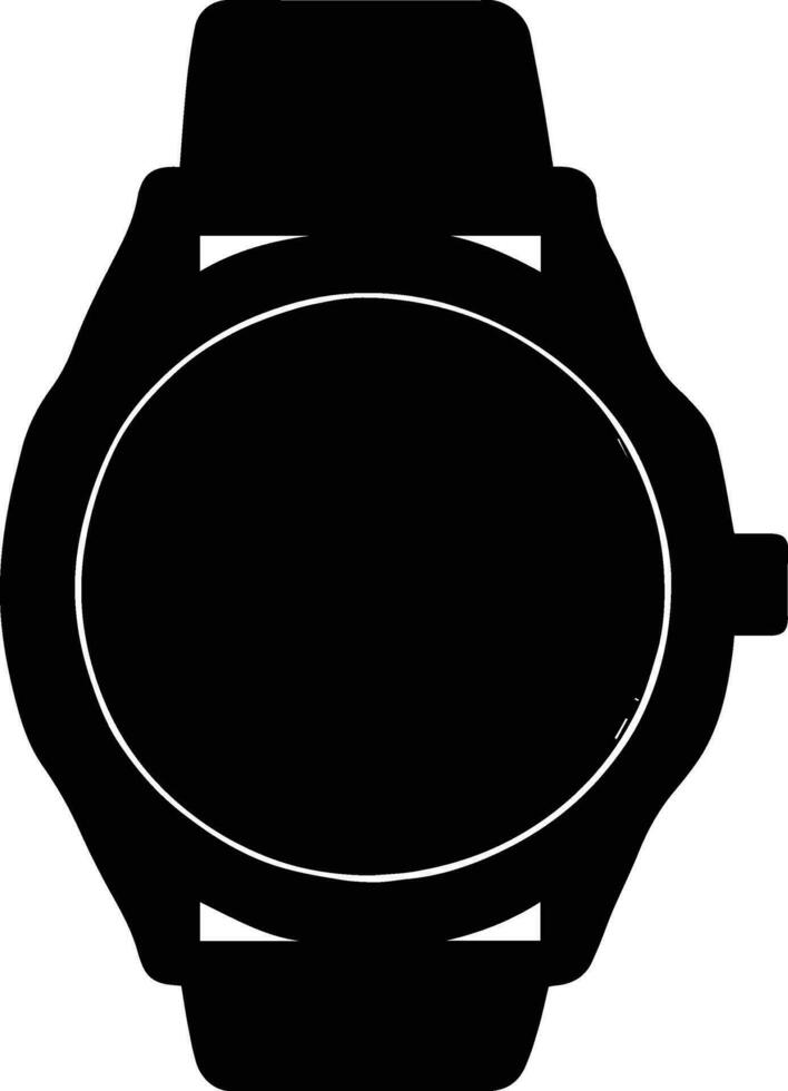 Wrist Watch vector silhouette illustration