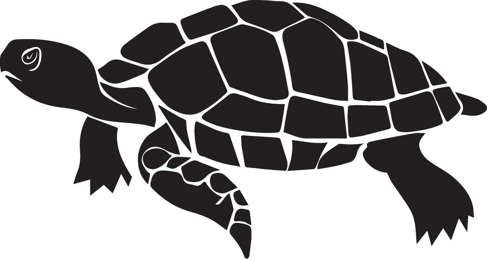 Turtle vector silhouette illustration