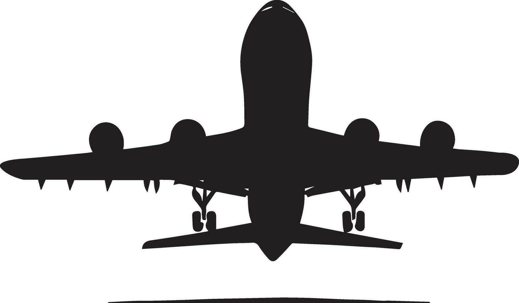 Airplane vector silhouette