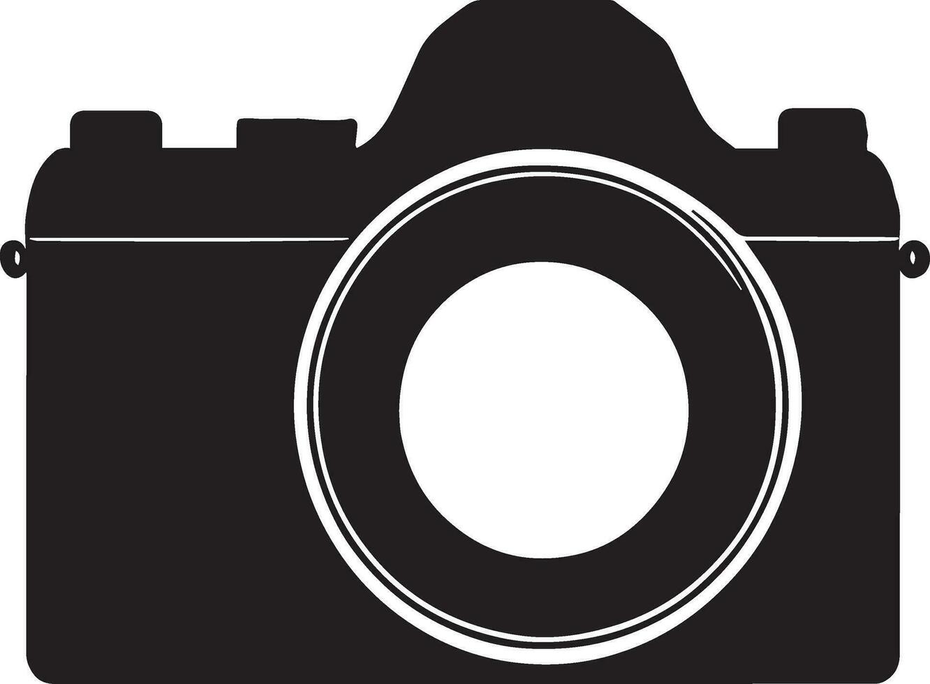 Camera vector silhouette illustration
