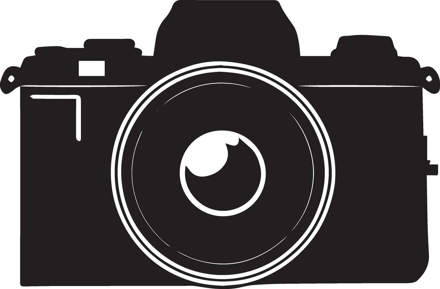 Camera vector silhouette illustration