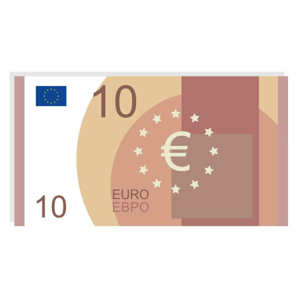 10 euro icon. Vector illustration.