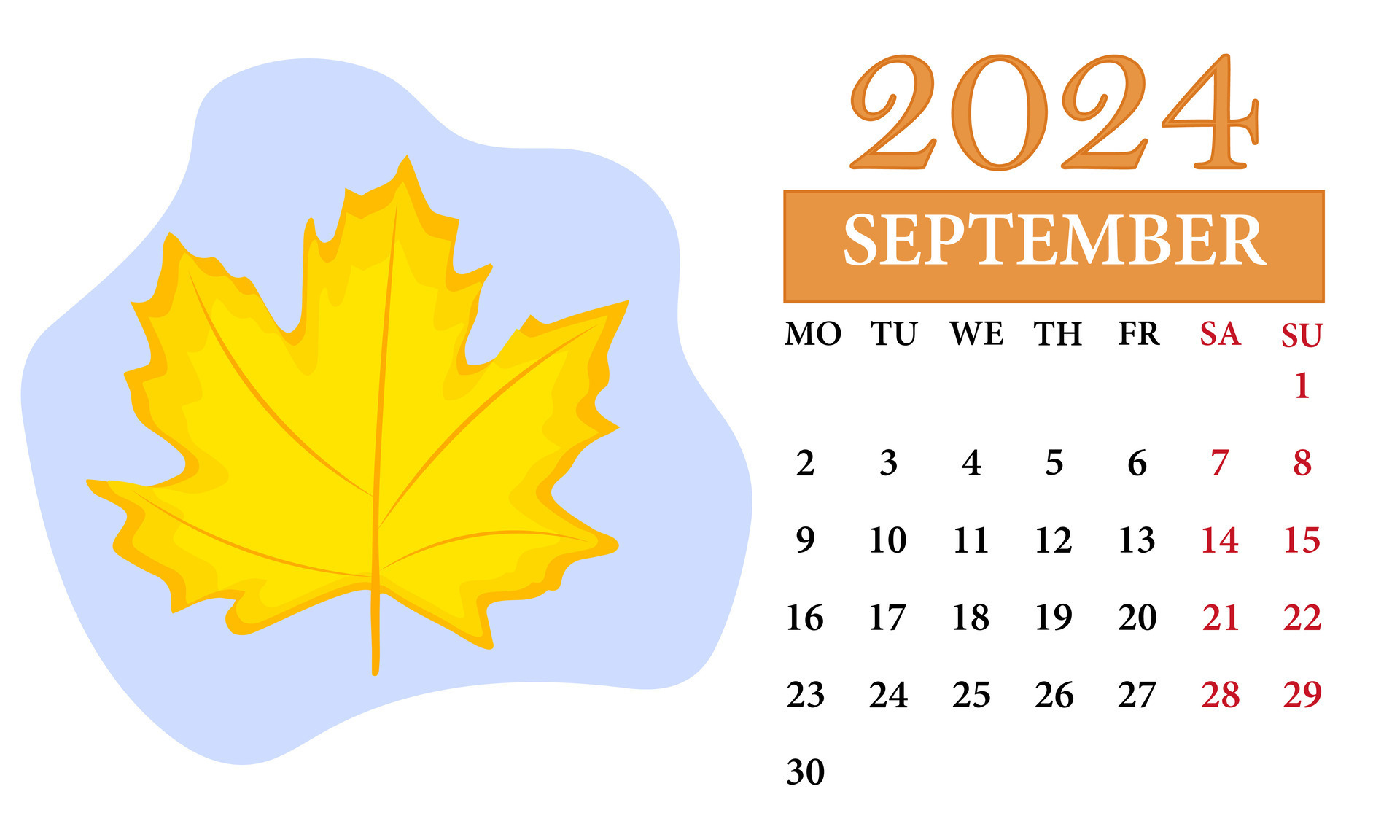 September Monthly Calendar 2024 With A Leaf 25751413 Vector Art At Vecteezy september-monthly-calendar-2024-with-a-leaf-25751413-vector-art-at-vecteezy
