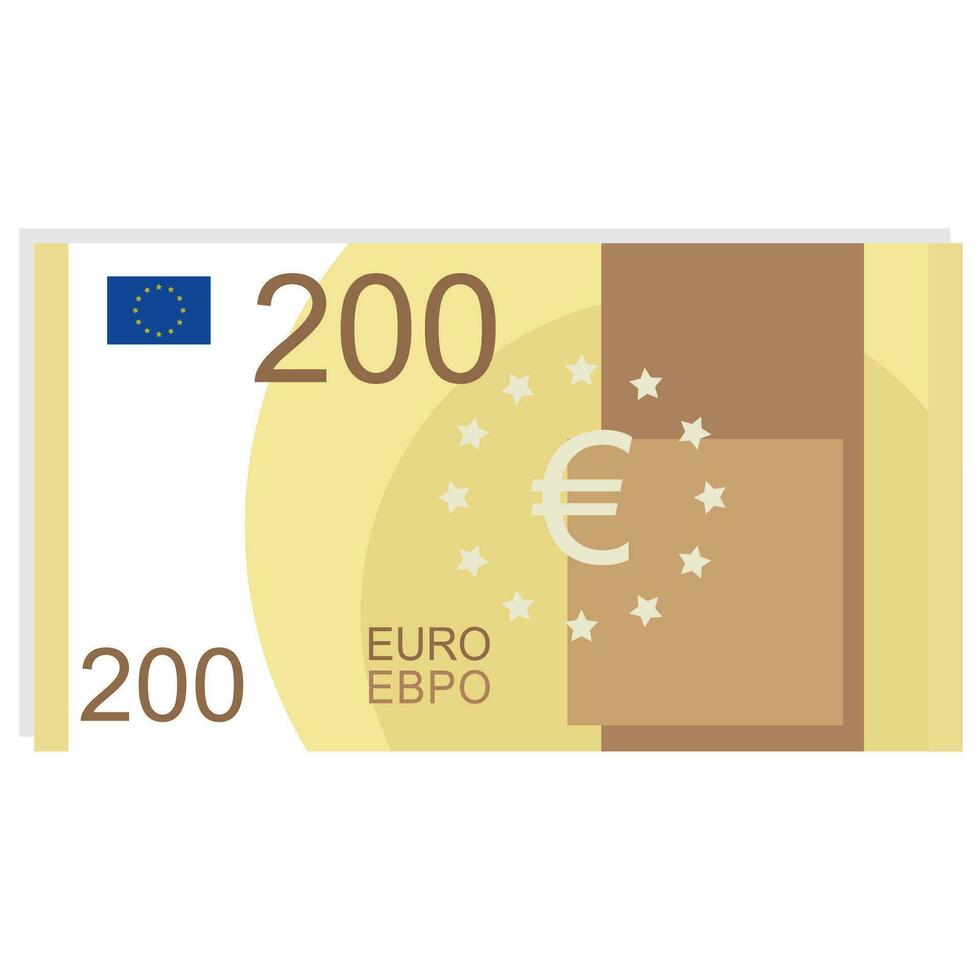 200 euro icon. Vector illustration.