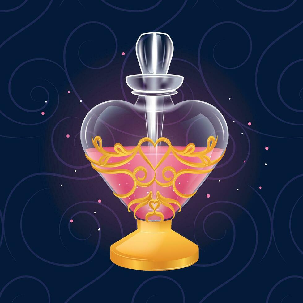 Isolated colored magical potion elixir Vector