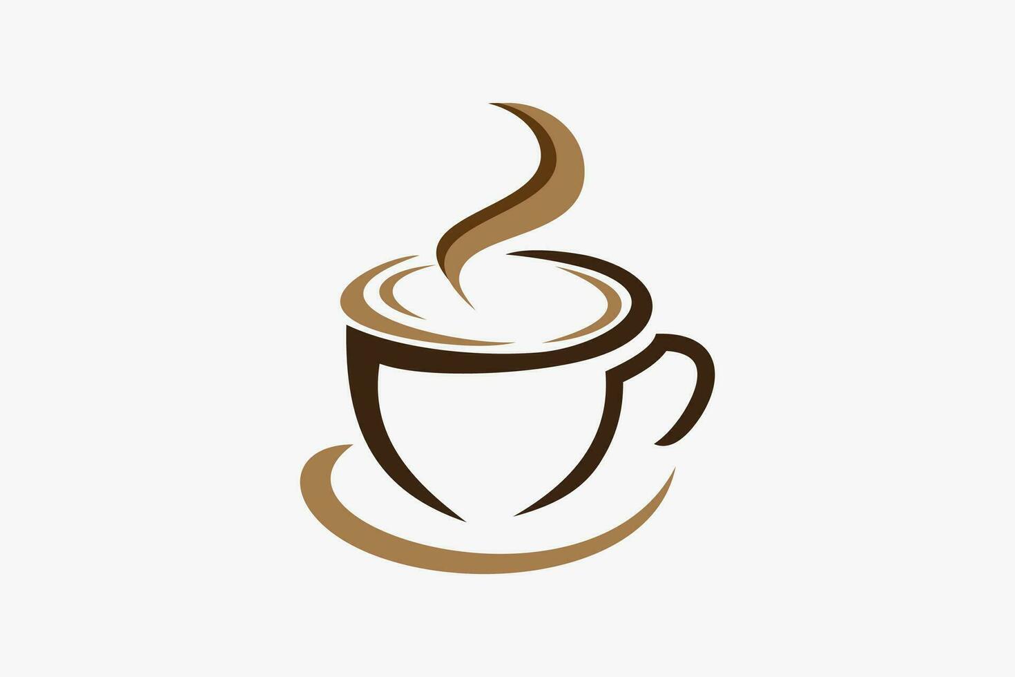 Coffee cup Logo design vector template, Hot drinks Coffee Logotype concept icon.