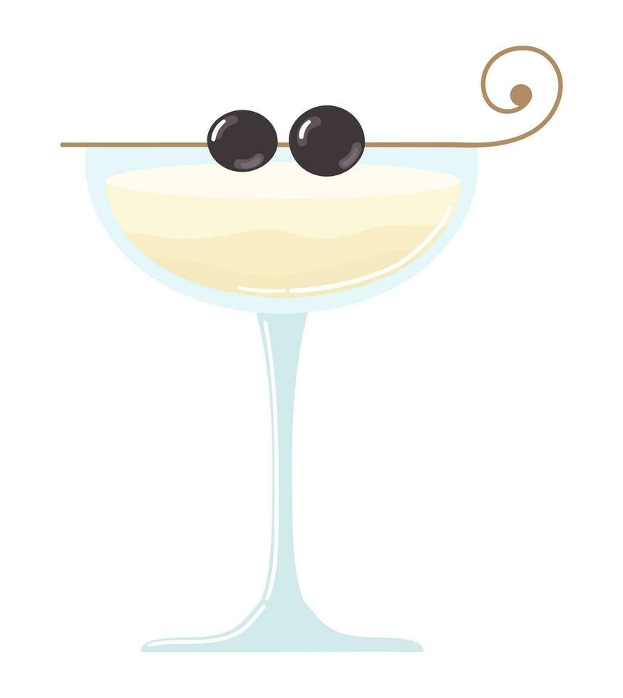 Summer alcohol cocktail vector