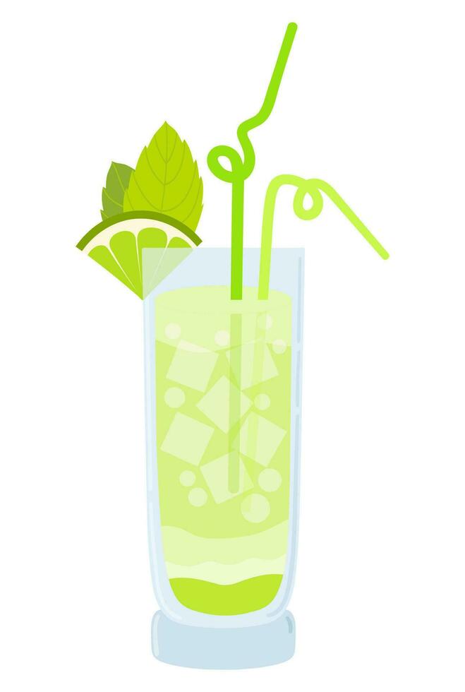 Summer alcohol cocktail vector