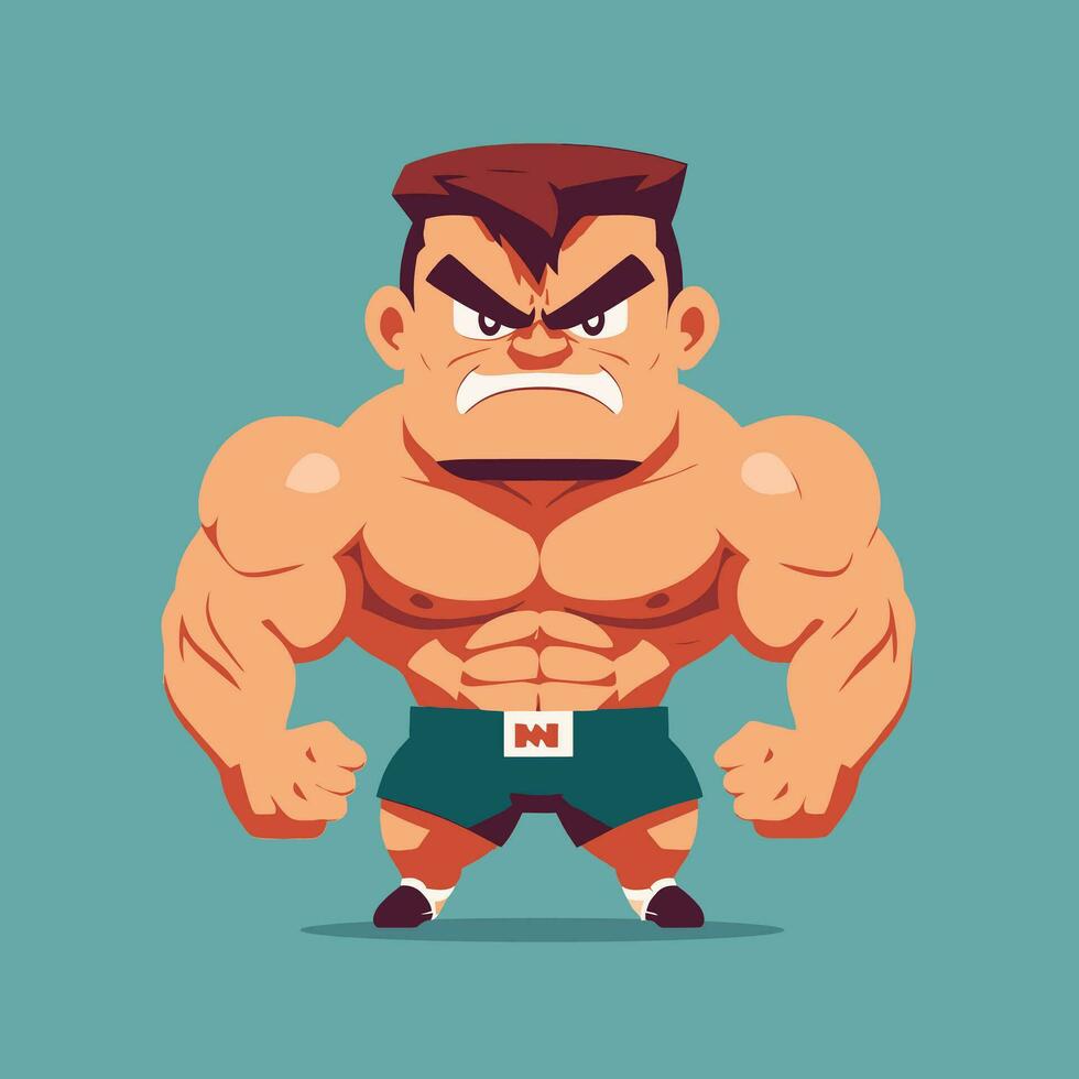 Vector Illustration of a macho masculine character.