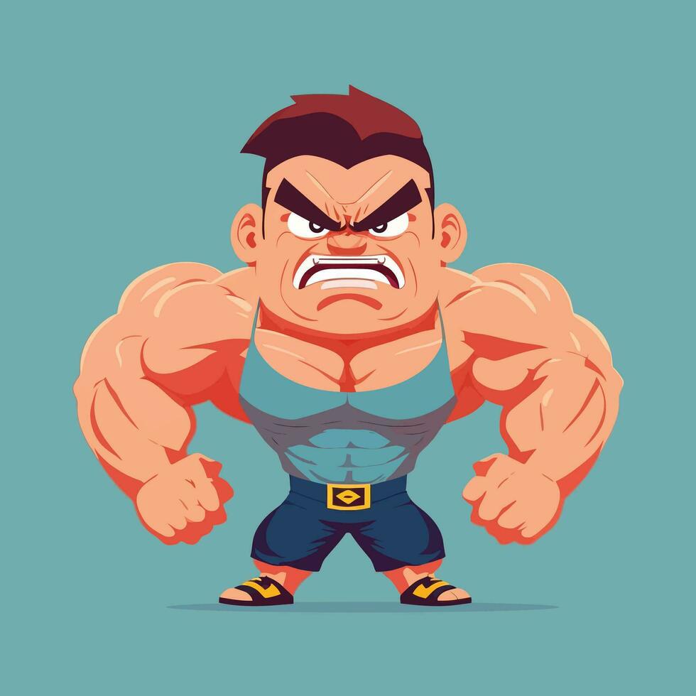 Vector Illustration of a macho masculine character.