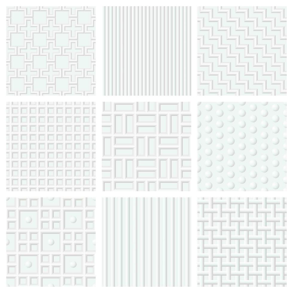 Embossed Surface Seamless Patterns vector