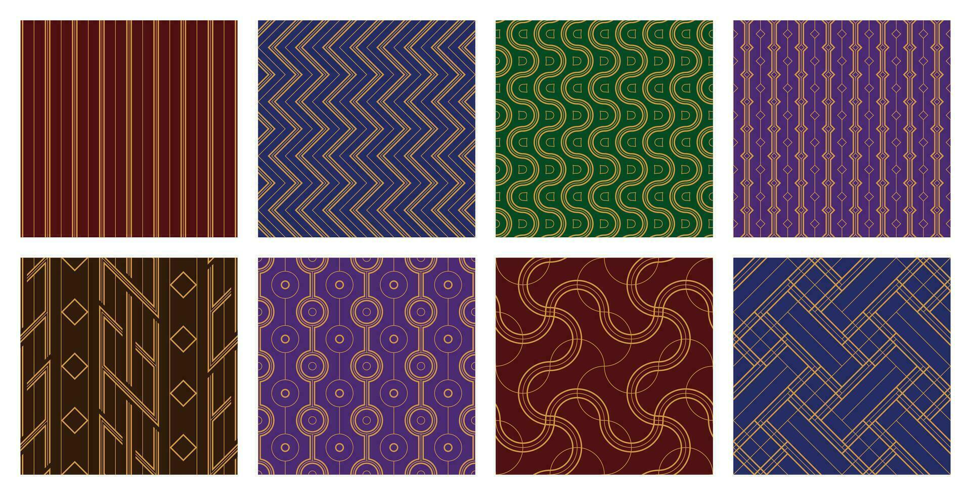 Luxurious Stripes Seamless Patterns vector