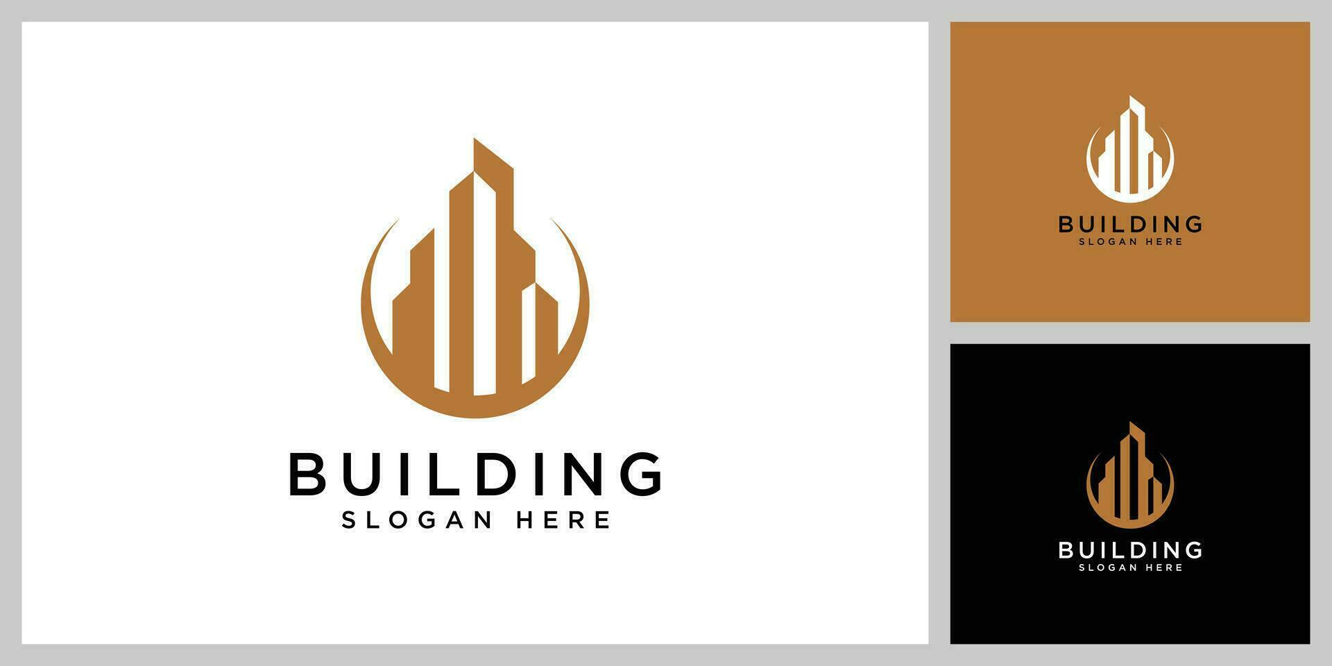 edificio logo vector plantilla de diseño