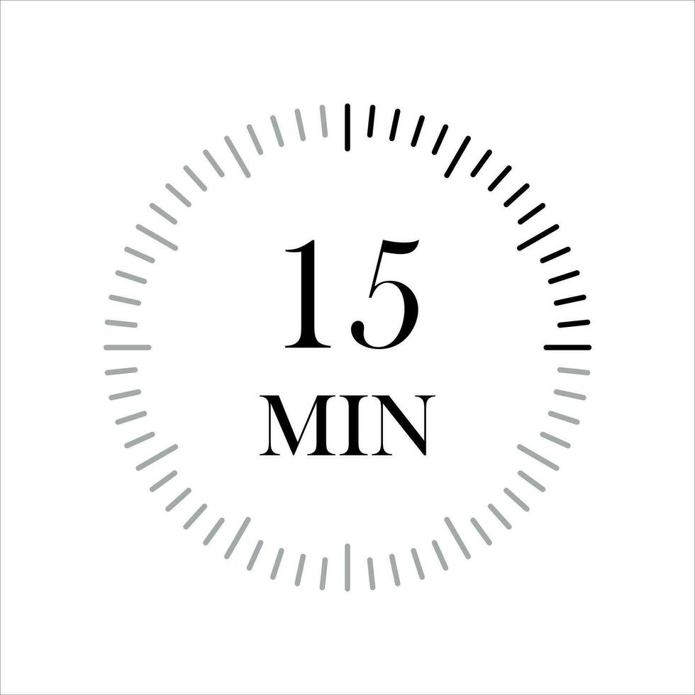 15 minutes timers Clocks, Timer 15 min icon. vector