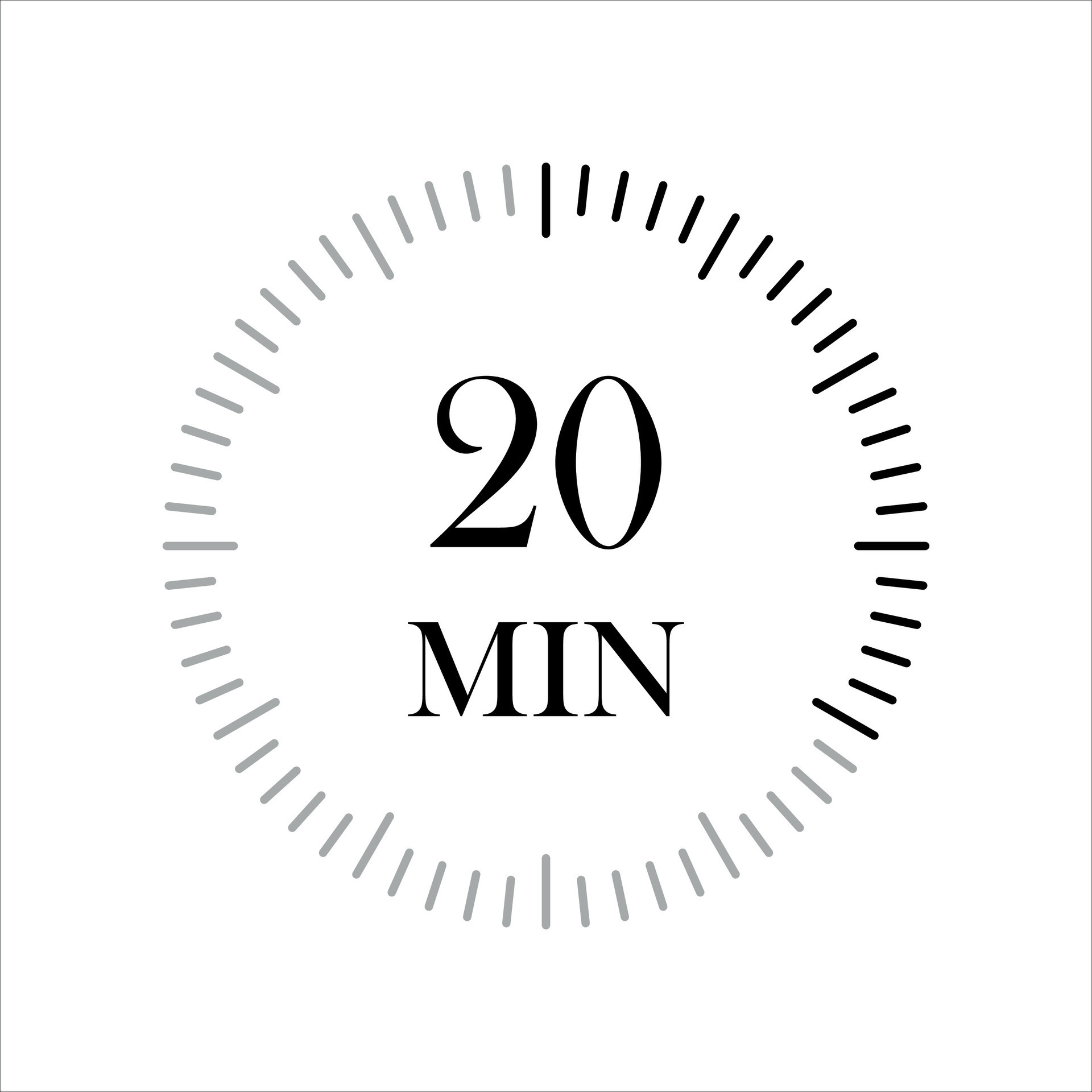 20 minutos temporizadores relojes, Temporizador 20 min icono. 25752050