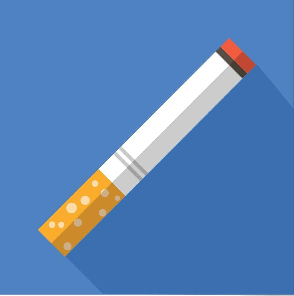 cigarrillo plano estilo vector icono