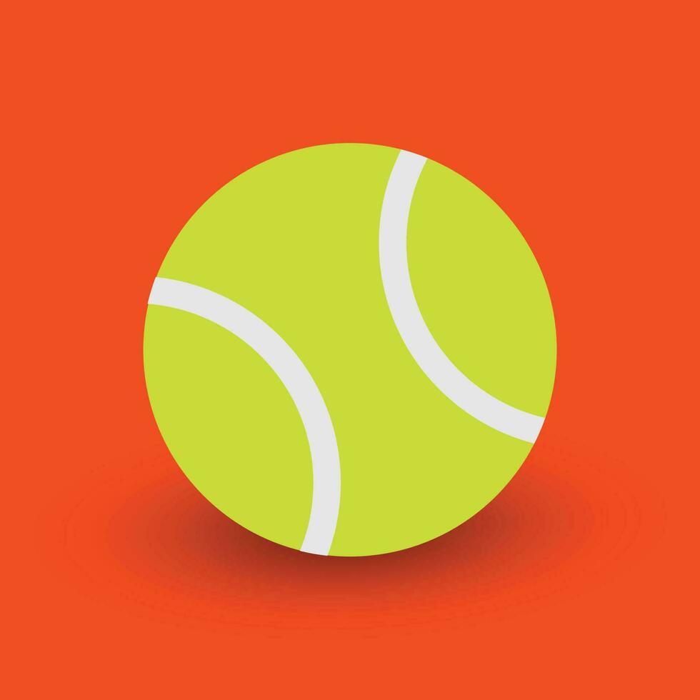 Tennis Ball Flat Desing Icon vector