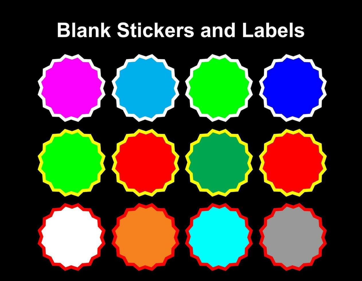 stickers Label for printing and more vector