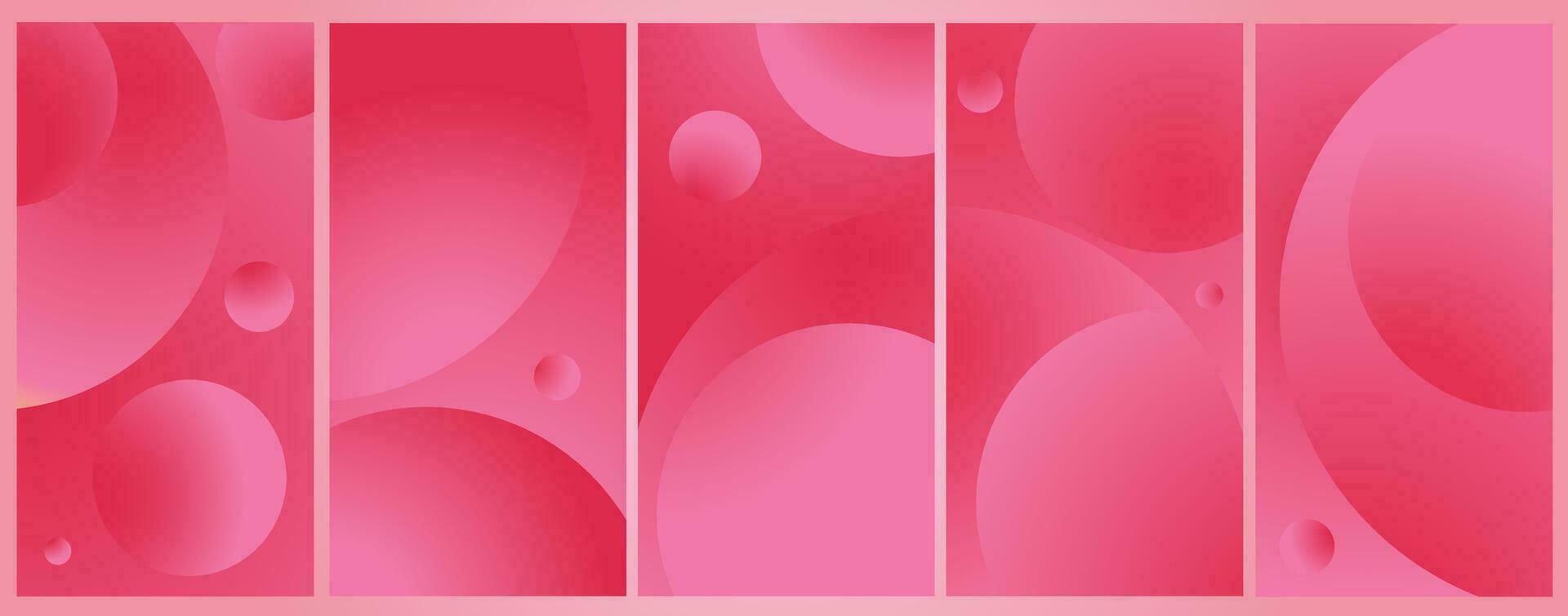 Pink color geometric abstract background vector