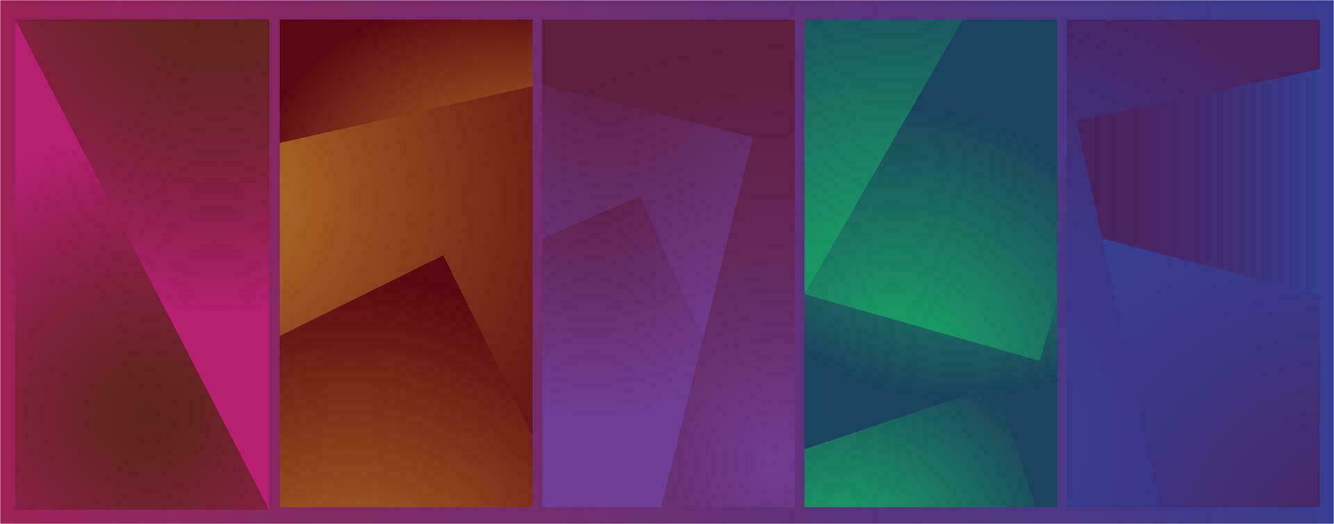 Colorful geometric horizon abstract background vector