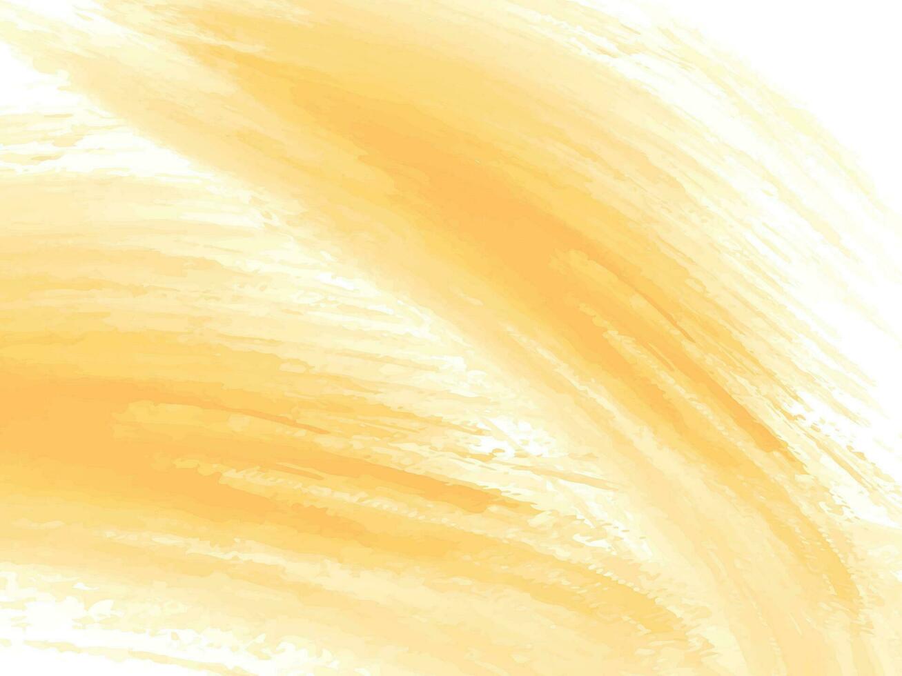 Yellow watercolor brush stroke design background vector