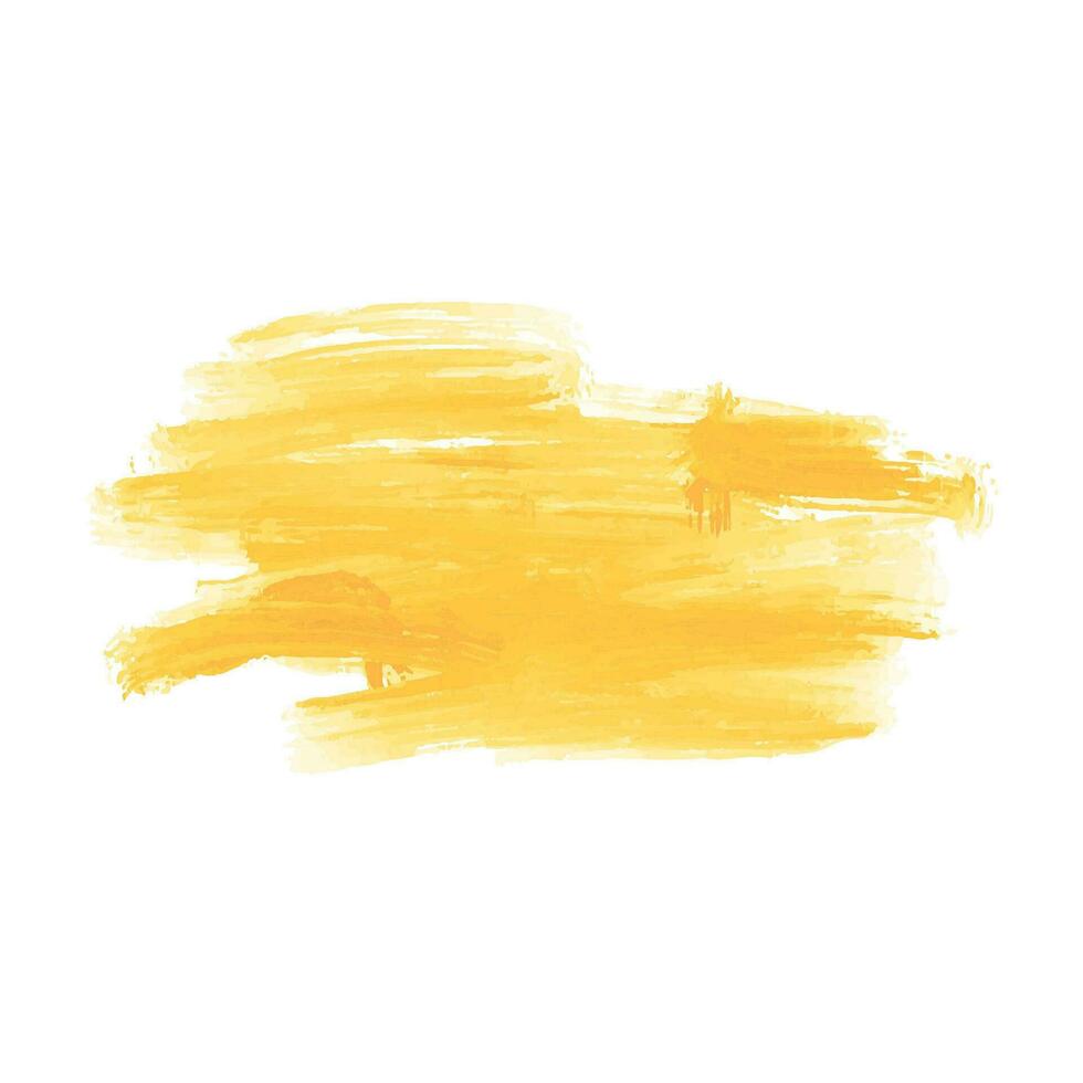 Yellow watercolor brush stroke design beautiful background vector