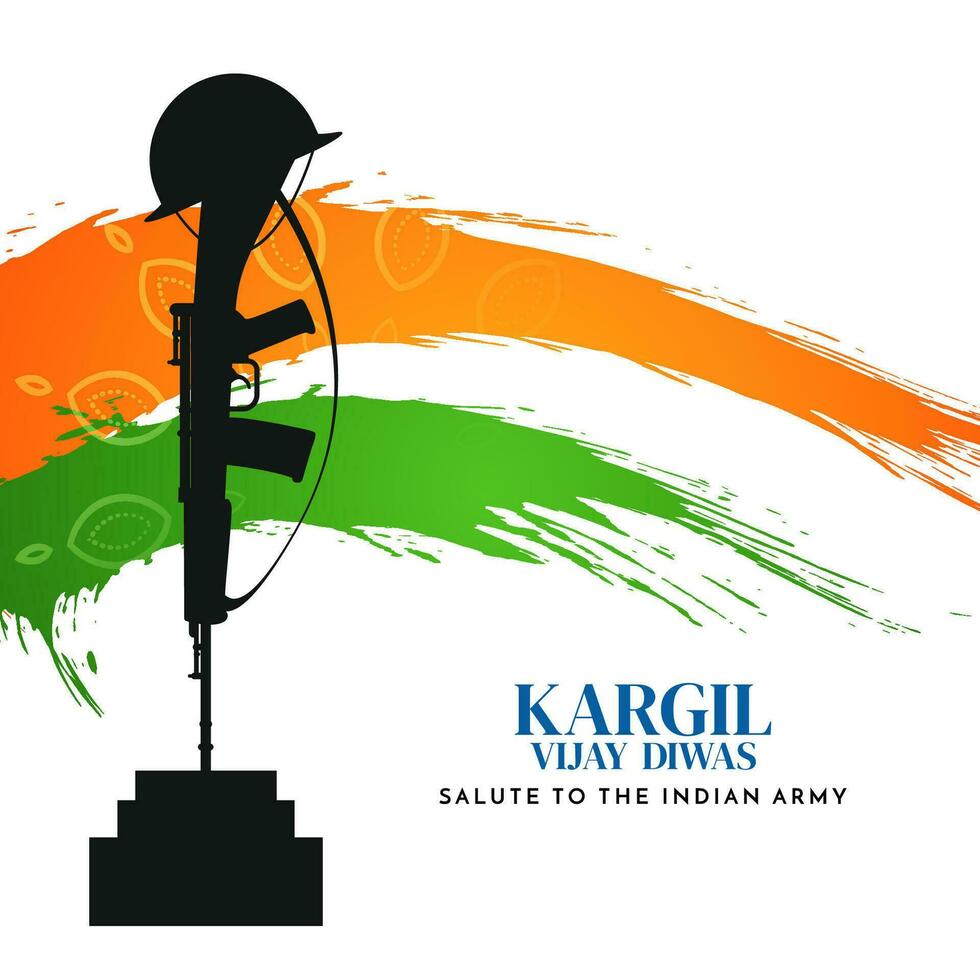 Kargil Vijiay Diwas celebration patriotic background design vector