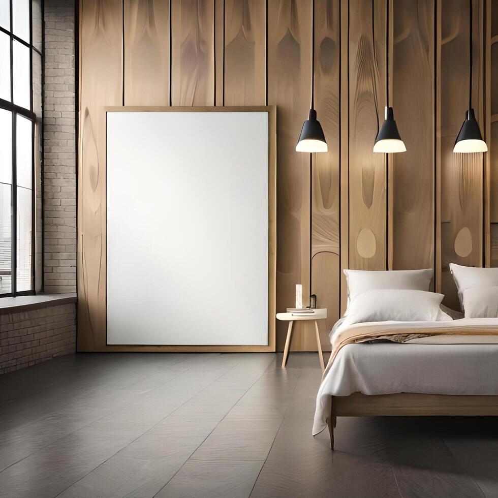 Room With A Large Blank Frame photo