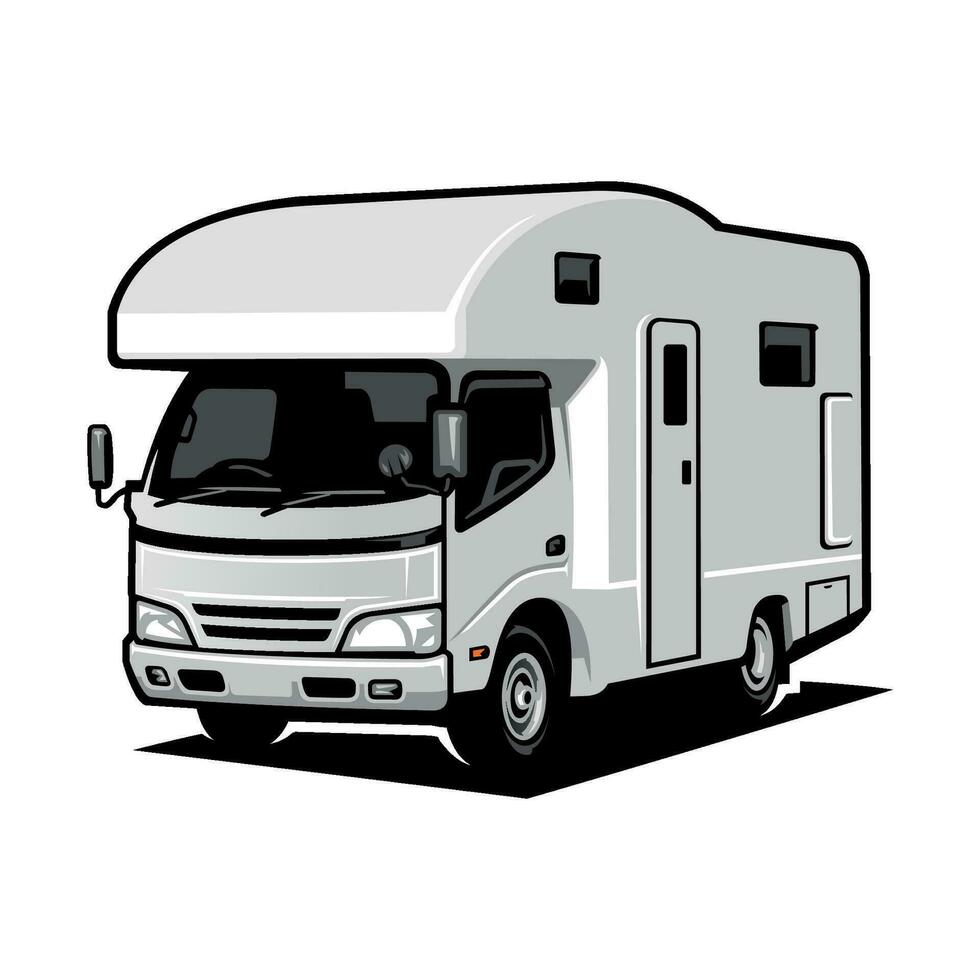 RV camping car illustration vector image