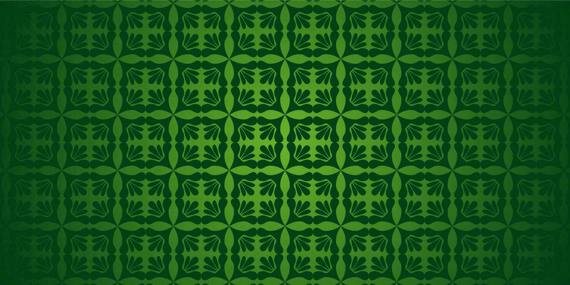 arabic motif green background vector