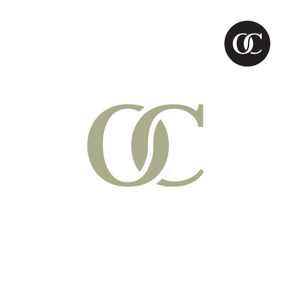 Luxury Modern Serif Letter OC Monogram Logo Design vector