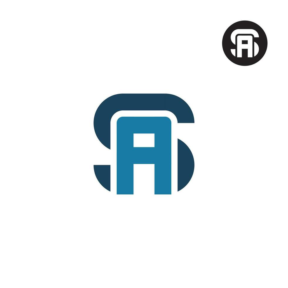 Letter SA Monogram Logo Design vector