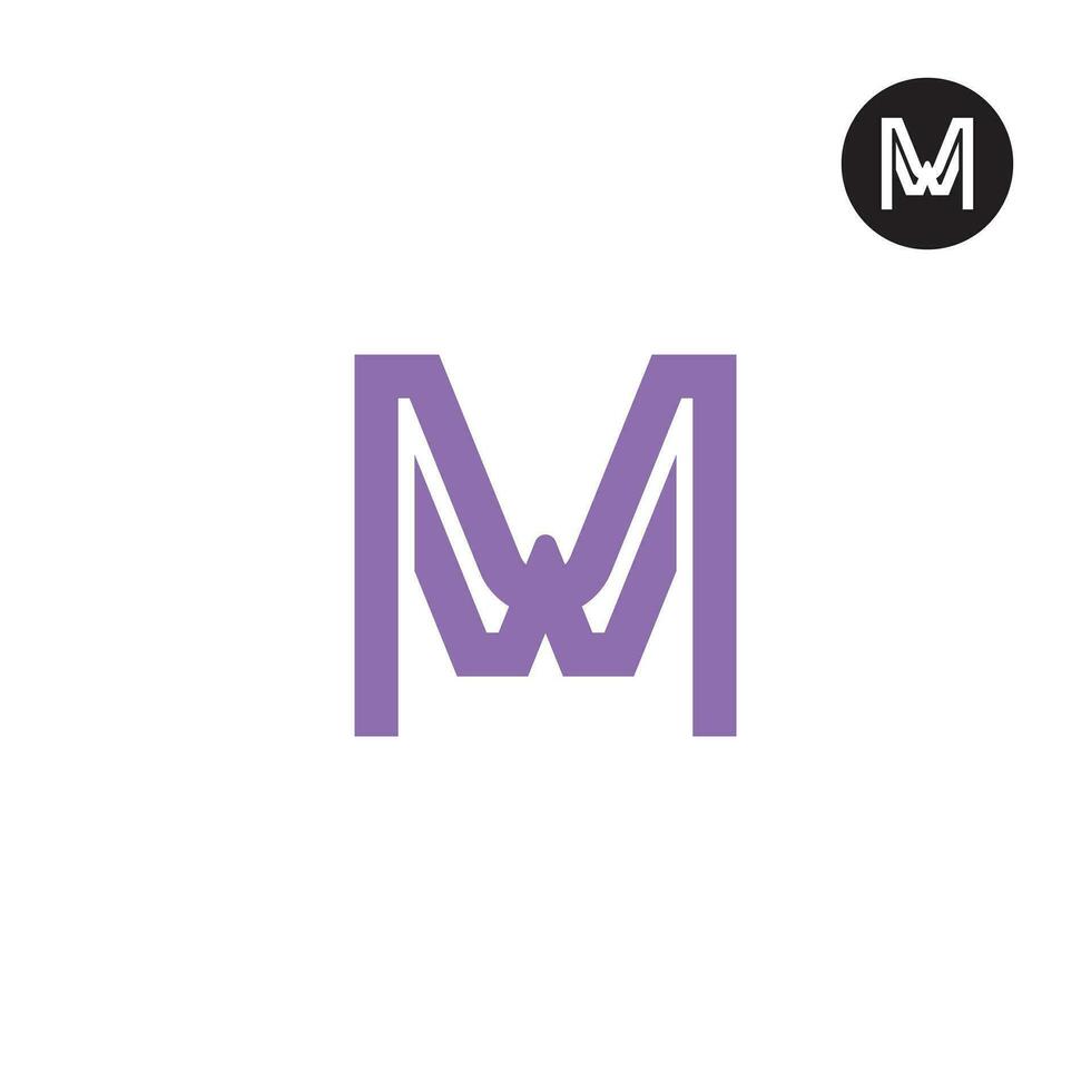 Letter MW Monogram Logo Design vector