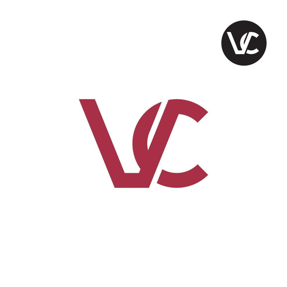 Letter VC Monogram Logo Design vector