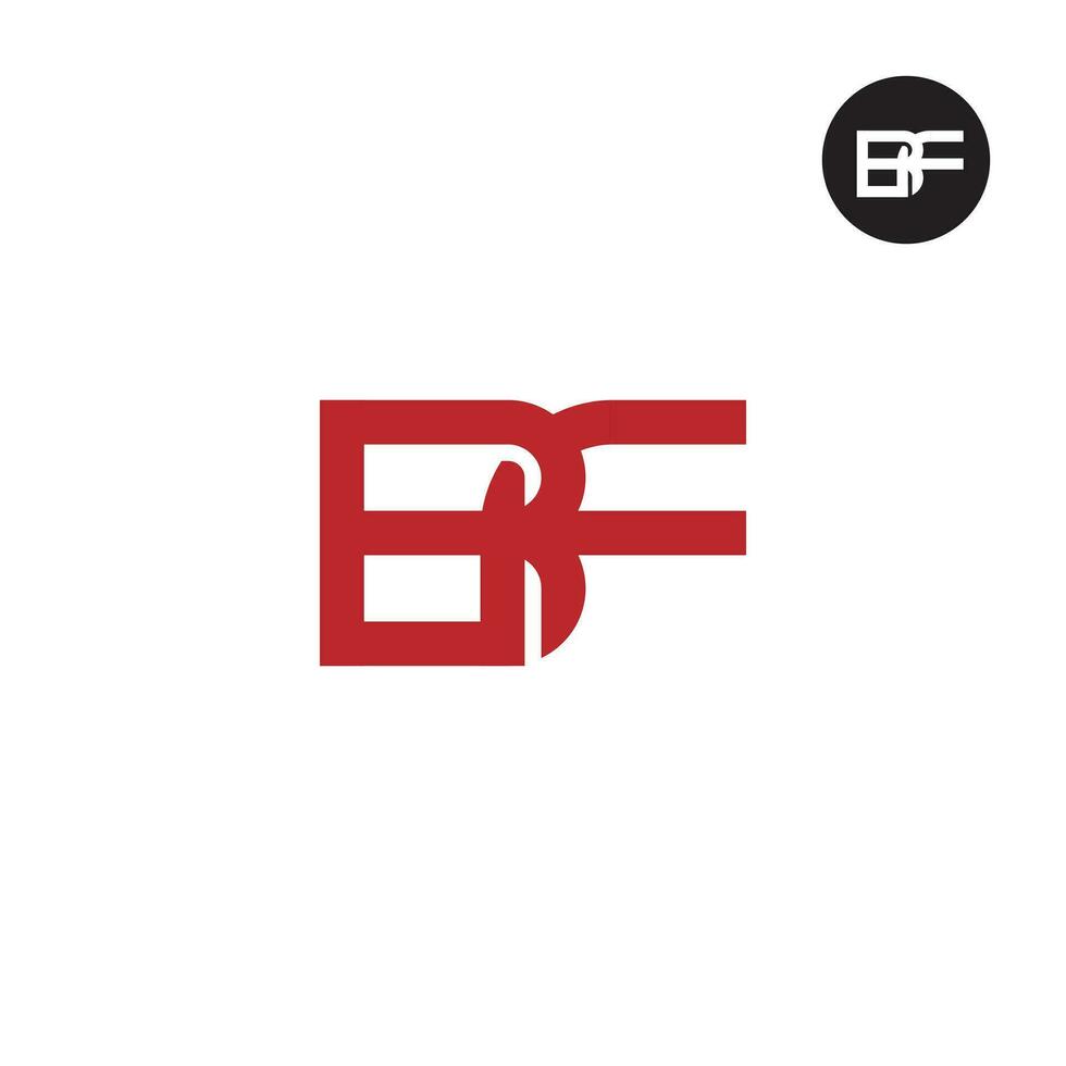 letra bf monograma logo diseño vector