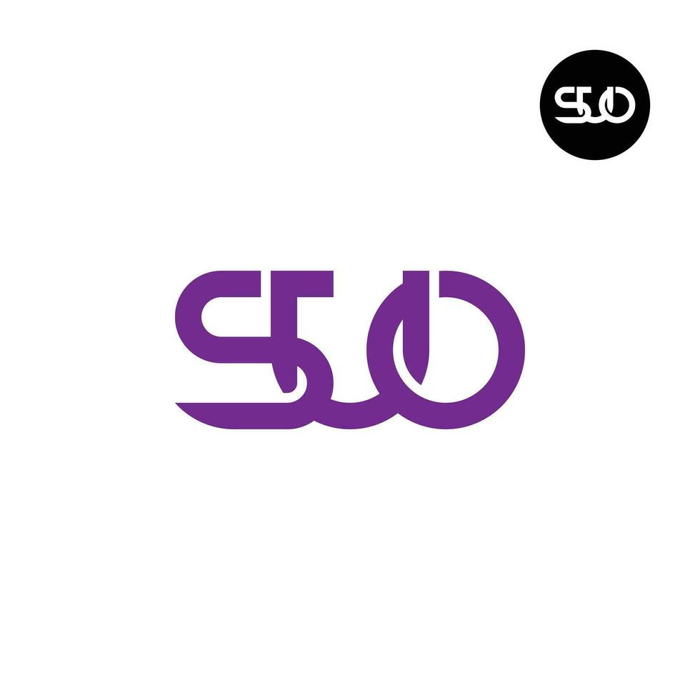 Letter SUO Monogram Logo Design vector