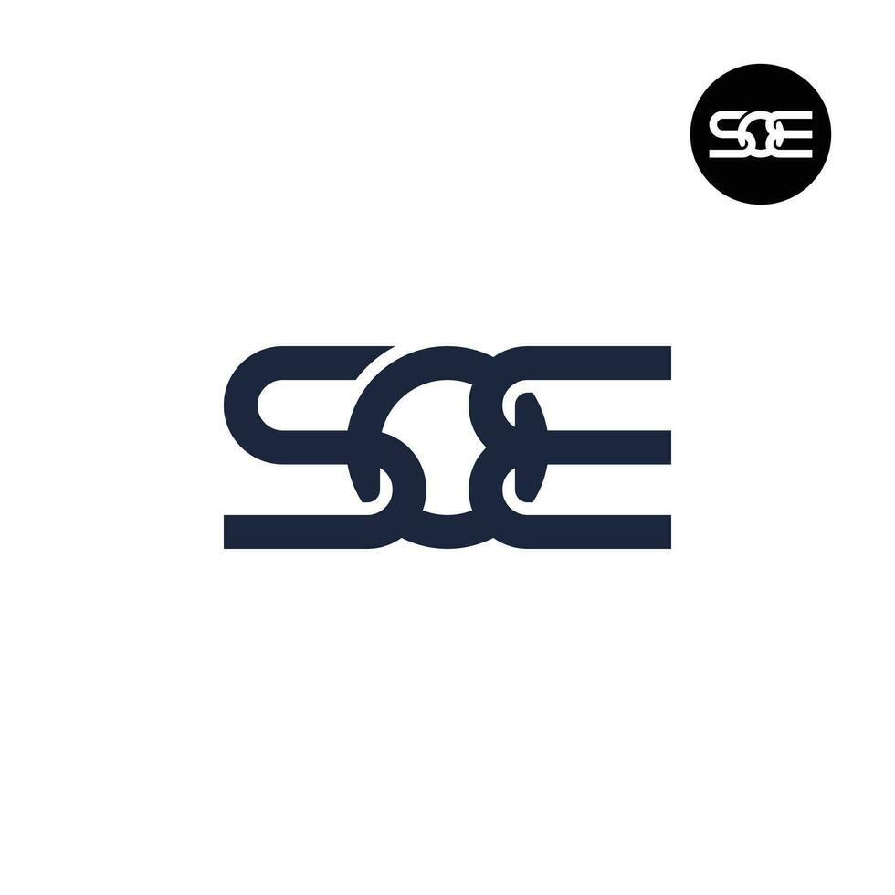 Letter SOE Monogram Logo Design vector