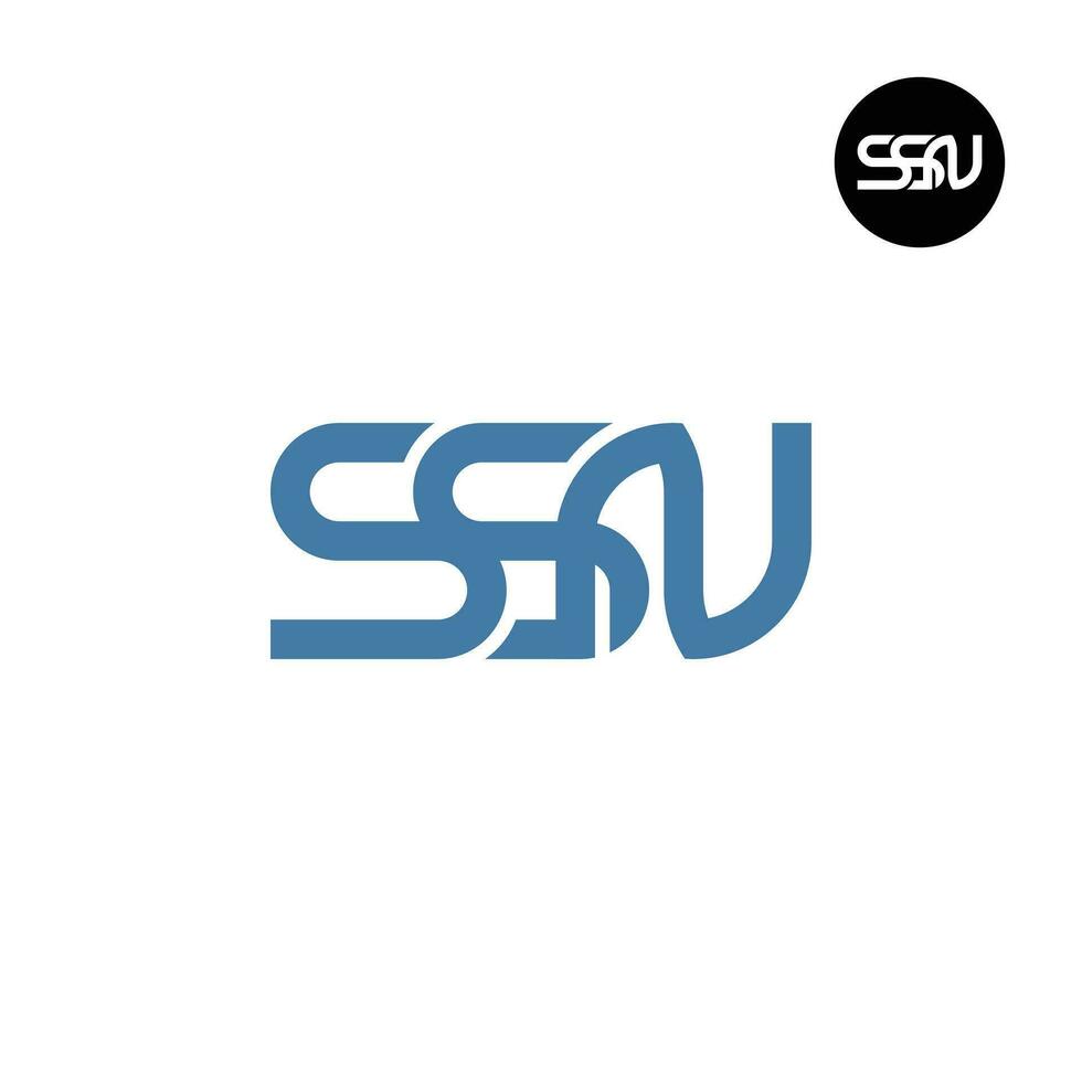 Letter SSN Monogram Logo Design vector
